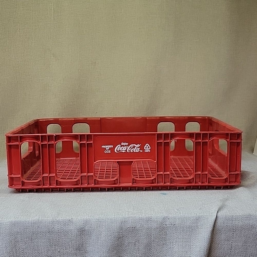Vintage Coca-Cola Red Plastic Carrier Case Crate‎ Tray 18 x 12 x 4